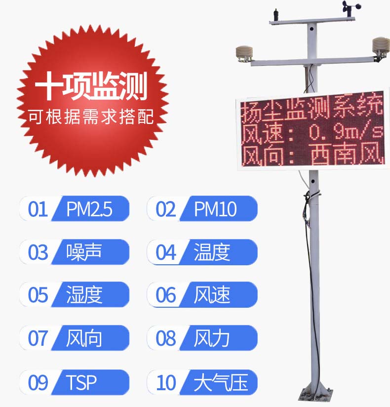 工地在線檢測風力工地在線檢測風速工地在線檢測揚塵系統(tǒng) 